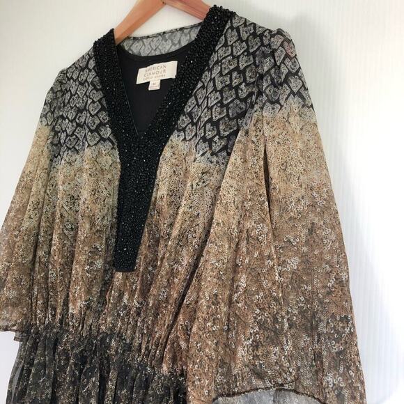 Badgley Mischka American Glamour beaded collar size medium top vintage - Picture 6 of 8